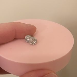 14 k white gold diamond earrings